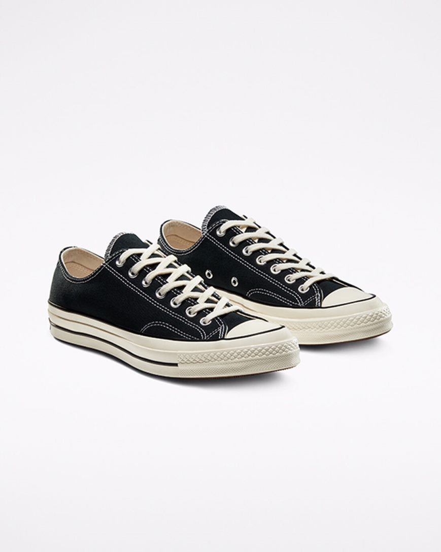 Zapatillas Bajas Converse Chuck 70 Vintage Canvas Hombre Negras | PE 0W547L